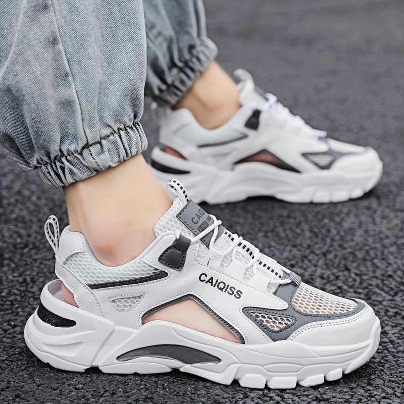 Mens Summer Sandals Breathable Sports Beach Shoes Outdoor Casual Slides for Teenagers TrendyLightweight Footwear New Design